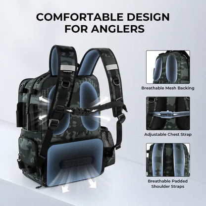 50L Fishing Tackle Backpack