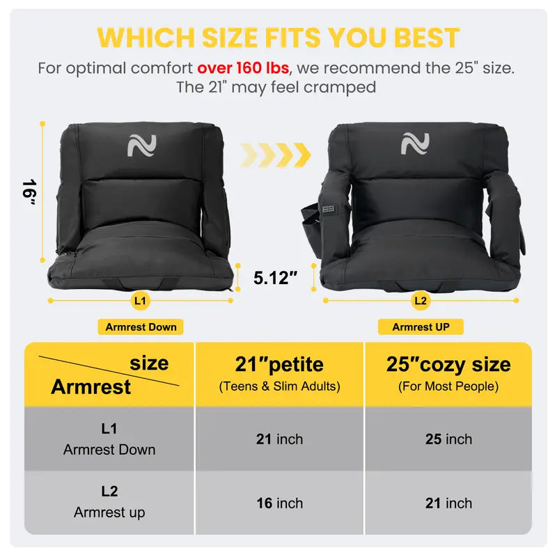 Heated Stadium Seats, 2-Pack