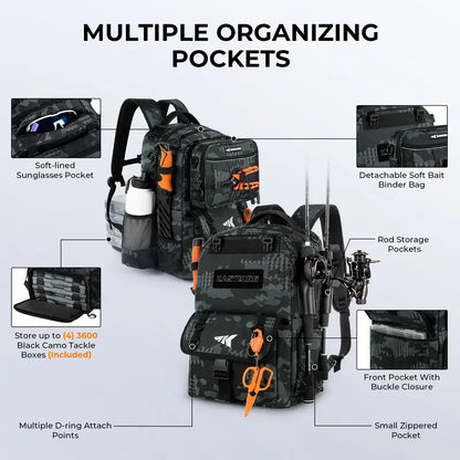 50L Fishing Tackle Backpack